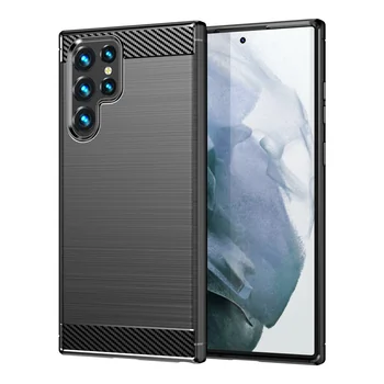 TPU Case (H�lle), Carbon-black, f�r SAMSUNG Galaxy S22 Ultra 5G