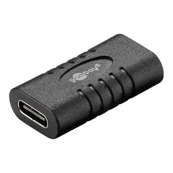 Goobay Adapter / Verbinder f�r HUAWEI Mate X7 von USB-C Buchse auf USB-C Buchse, Farbe: Black