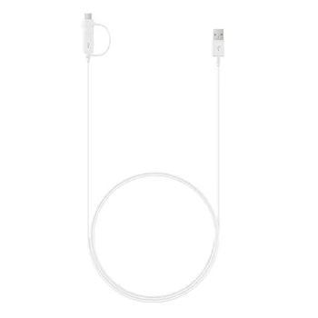 EP-DG930DW Combo Daten- / Ladekabel (USB-A auf USB-C / Micro-USB) f�r SAMSUNG Galaxy Tab Active 5 Pro, White, 1.5m