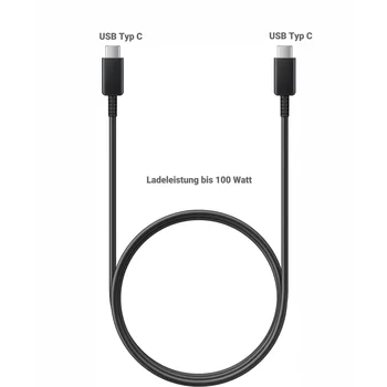EP-DN975 Daten- / Ladekabel f�r SAMSUNG Galaxy Tab Active 5 Pro, Black, 1m, USB-C auf USB-C, PD Schnellladung bis 100W