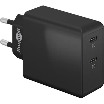 Goobay USB Ladeger�t 230V f�r APPLE iPhone Xs MAX, 2x USB-C, 36W, Black