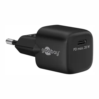 Goobay GaN USB Ladeger�t super-nano 230V f�r APPLE iPhone Xs MAX, 1x USB-C, 20W, Black