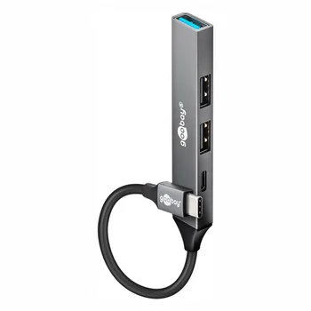 Goobay Slim HUB 4-Port / Multiport Adapter USB-C auf 3x USB-A + 1x USB-C