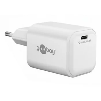 Goobay GaN USB Nano Ladeger�t 230V f�r APPLE iPhone Xs MAX, 1x USB-C, 65W, White