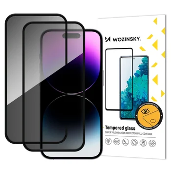 Wozinsky 2er Set, Full Privacy GLASS, Displayschutz f�r APPLE iPhone 16 Pro