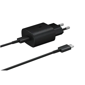 EP-TA800 Schnellladeger�t 230V mit USB-C Ladekabel f�r SAMSUNG Galaxy Tab Active 5 Pro, 2-teilig, Black, 25W