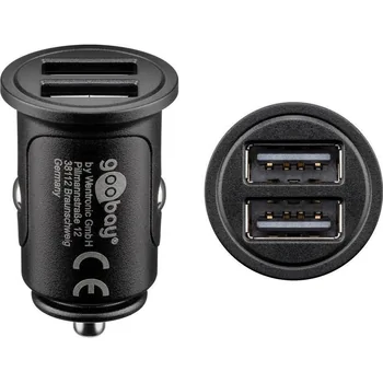 Goobay Dual HIGH POWER KFZ Ladeger�t f�r BECKER Professional 6SL, 12/24V, 2x USB-A 24W (4.8A)