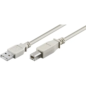 Goobay USB 2.0 Anschlusskabel 4.5m, Stecker USB-A auf Stecker USB-B, GREY