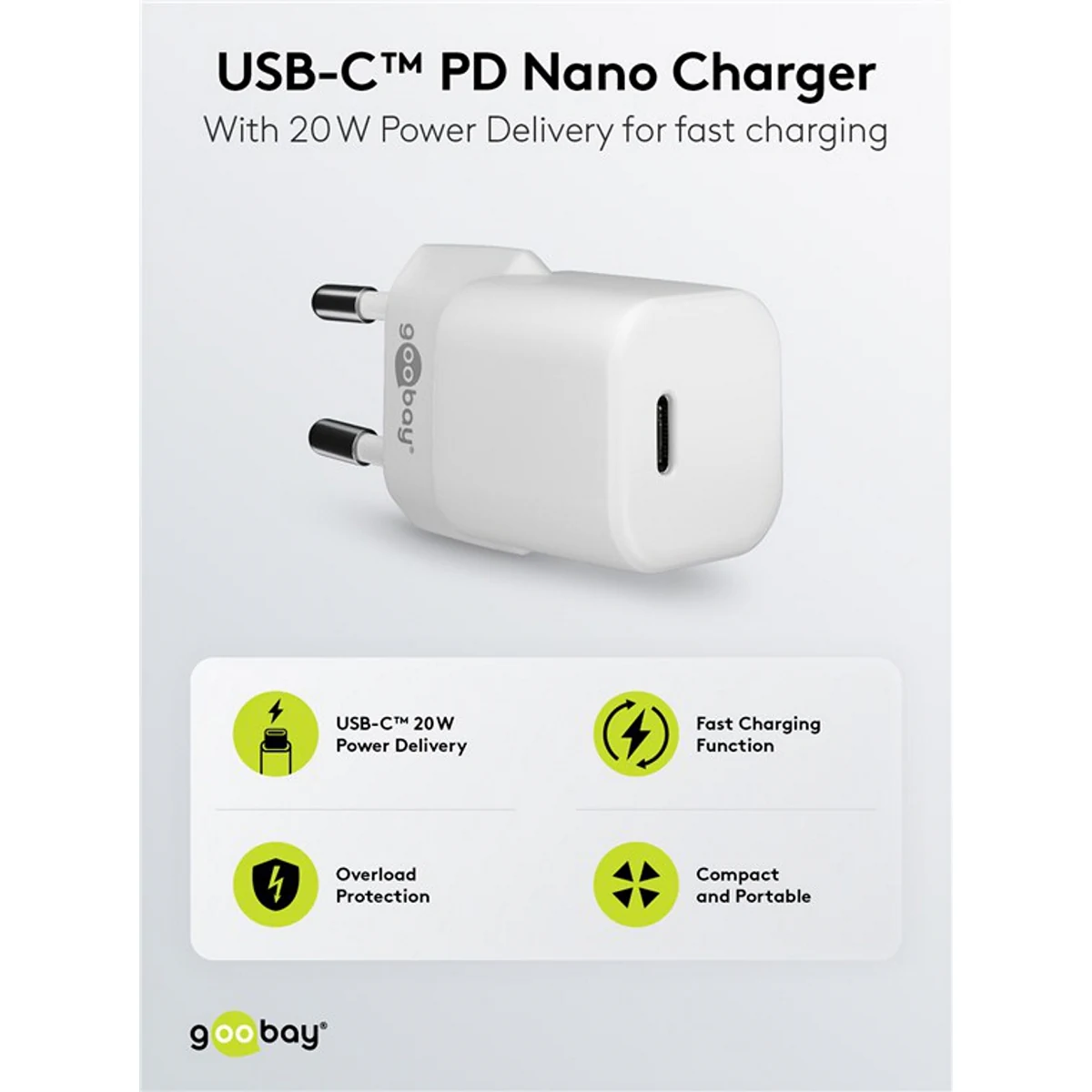 Caricatore USB Dual 20W Per Xiaomi Redmi A5 | Adattatore Da Muro Con USB-C PD E USB-A, Ricarica Veloce 3000mA, Bianco - 2
