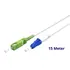 Goobay Glasfaserkabel (FTTH), 15m, Singlemode (OS2), LC-UPC Stecker auf SC-APC Stecker, white