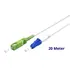 Goobay Glasfaserkabel (FTTH), 20m, Singlemode (OS2), LC-UPC Stecker auf SC-APC Stecker, white