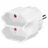 Goobay Steckdosenadapter auf 2x Eurostecker, White