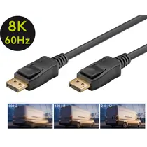 Goobay Displayport 2.1 Verbindungskabel , 3m, DP Stecker auf DP Stecker, bis zu 8K 120 Hz (7680p), Abbildung 2