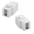 Goobay Keystone Modul USB-A 2.0 Verbinder, 2x USB 2.0 Buchse (USB-A), White