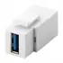 Goobay Keystone Modul USB-A 3.0 Verbinder, 2x USB 3.0 Buchse (USB-A), White, Abbildung 1