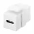 Goobay Keystone Modul USB-C Verbinder, 2x USB 3.2 Buchse (USB-C), White, Abbildung 1