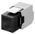 Goobay Keystone Modul RJ45 CAT 6A, UTP, LAN LSA Einbaubuchse, Kunststoff, Black, Abbildung 1