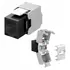 Goobay Keystone Modul RJ45 CAT 6A, UTP, LAN LSA Einbaubuchse, Kunststoff, Black