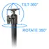 Brodit Standfuss / Sockelhalterung mit Rohrhalterung, L�nge: 340mm (max. Belastung: 1kg), Kugelkopf: 20mm, Abbildung 6