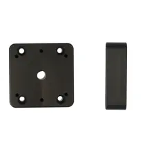 Brodit Montageplatte / Abstandsplatte 14mm GERADE, 50 x 50 x 14mm / 5 Bohrungen