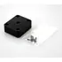 Brodit Montageplatte / Abstandsplatte 19mm GERADE, 50 x 50 x 19mm / 5 Bohrungen, Abbildung 1