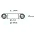 Brodit Rohr-Verl�ngerung 4 Zoll (Gesamtl�nge: 132mm) / Grobe Zahnung, Abbildung 5