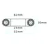 Brodit Rohr-Verl�ngerung 2 Zoll (Gesamtl�nge: 82mm) / Grobe Zahnung, Abbildung 1