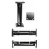 Brodit Komplettset / Sockelhalterung 6 Zoll (Gesamtl�nge: 164mm), 2x AMPS Montageplatte eckig 50x50mm, Grobe Zahnung, Abbildung 1