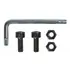 Brodit Schraubensatz, 2 St�ck, Black, f�r Standfuss und Rohr-Verl�ngerungen mit GROBER Zahnung (HEAVY DUTY)