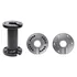 Brodit Sockelhalterung mit Kabelf�hrung, L�nge: 100mm, 2x feste AMPS Montageplatte rund, 64mm