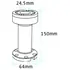 Brodit Sockelhalterung mit Kabelf�hrung, L�nge: 150mm, 2x feste AMPS Montageplatte rund, 64mm, Abbildung 2