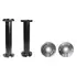 Brodit Sockelhalterung mit Kabelf�hrung, L�nge: 200mm, 2x feste AMPS Montageplatte rund, 64mm, Abbildung 1
