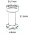 Brodit drehbare Sockelhalterung mit Kabelf�hrung, L�nge: 115mm, 2x AMPS Montageplatte rund, 64mm, Abbildung 5