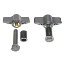 Brodit Schraubensatz, 2 St�ck mit Fl�gelmutter, f�r Standfuss und Rohr-Verl�ngerungen mit GROBER Zahnung (HEAVY DUTY)