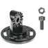 Brodit Standfu� / Halterabschluss f�r Rohverbindungen, als Basis / Abschluss f�r alle Teile mit GROBER Zahnung, runde Montageplatte 64mm