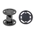 Brodit Komplettset / Sockelhalterung 2 Zoll (Gesamtl�nge: 62mm), 2x Montageplatte rund 62mm, Grobe Zahnung