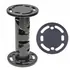 Brodit Komplettset / Sockelhalterung 4 Zoll (Gesamtl�nge: 114mm), 2x Montageplatte rund 62mm, Grobe Zahnung