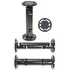 Brodit Komplettset / Sockelhalterung 6 Zoll (Gesamtl�nge: 164mm), 2x Montageplatte rund 62mm, Grobe Zahnung, Abbildung 1