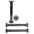 Brodit Komplettset / Sockelhalterung 10 Zoll (Gesamtl�nge: 264mm), 2x Montageplatte rund 62mm, Grobe Zahnung, Abbildung 1