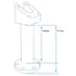 Brodit Grundhalterung / Sockelhalterung, mit drehbarer AMPS Montageplatte 75� abgewinkelt, L�nge: 117mm, Abbildung 2