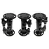 Brodit Komplettset / Sockelhalterung 4 Zoll (Gesamtl�nge: 114mm) / Fl�gelschrauben / feine Zahnung / Montageplatte 2x Rund, Abbildung 2