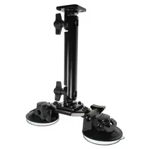 Brodit Standfuss / Sockelhalterung mit Dual Saugfuss, L�nge: ca. 214mm (max. Belastung: 3kg), AMPS Metall-Platte: 50x50mm