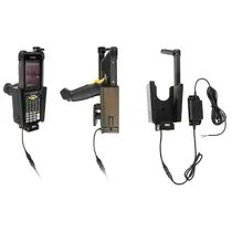 Brodit Halter Aktiv, mit Festanschluss, 12/24V, f�r ZEBRA MC9300, mit schwenkbarer obere St�tze und Vibrationsd�mpfern