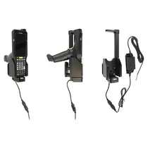 Brodit Halter Aktiv, mit Festanschluss, 12/24V, f�r ZEBRA MC3450, mit schwenkbarer obere St�tze, Easy-Switching System + Vibrationsd�mpfer