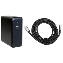 Brodit Ladeger�t USB-C Ladeger�t, 100W mit EU-Stromanschluss (Deutschland), mit 3 Meter USB-C Kabel