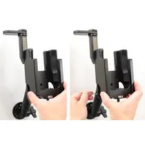 Brodit Halter Aktiv, mit Festanschluss, 12/24V, f�r ZEBRA TC77, f�r Ger�te mit Pistolengriff, mit schwenkbarer oberer Halterung, Display nach vorne, Abbildung 1