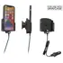 Brodit einstellbarer Halter (seitlich) Aktiv USB, 12/24V, f�r APPLE iPhone 12, inkl. USB-Ladeger�t, f�r Schutzh�llen, max: Breite 75-89mm, Dicke: 6-10mm