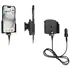 Brodit einstellbarer Halter (seitlich) Aktiv USB, 12/24V, f�r APPLE iPhone 15, inkl. USB-Ladeger�t, f�r Schutzh�llen, max: Breite 70-83mm, Dicke: 6-10mm