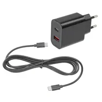 Brodit 230V Ladeger�t mit USB-A / USB-C Anschluss, 20W, mit 2m USB-C Kabel