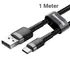 Baseus Daten- / Ladekabel USB-A auf USB-C , 1m, Textilummantelung, Black